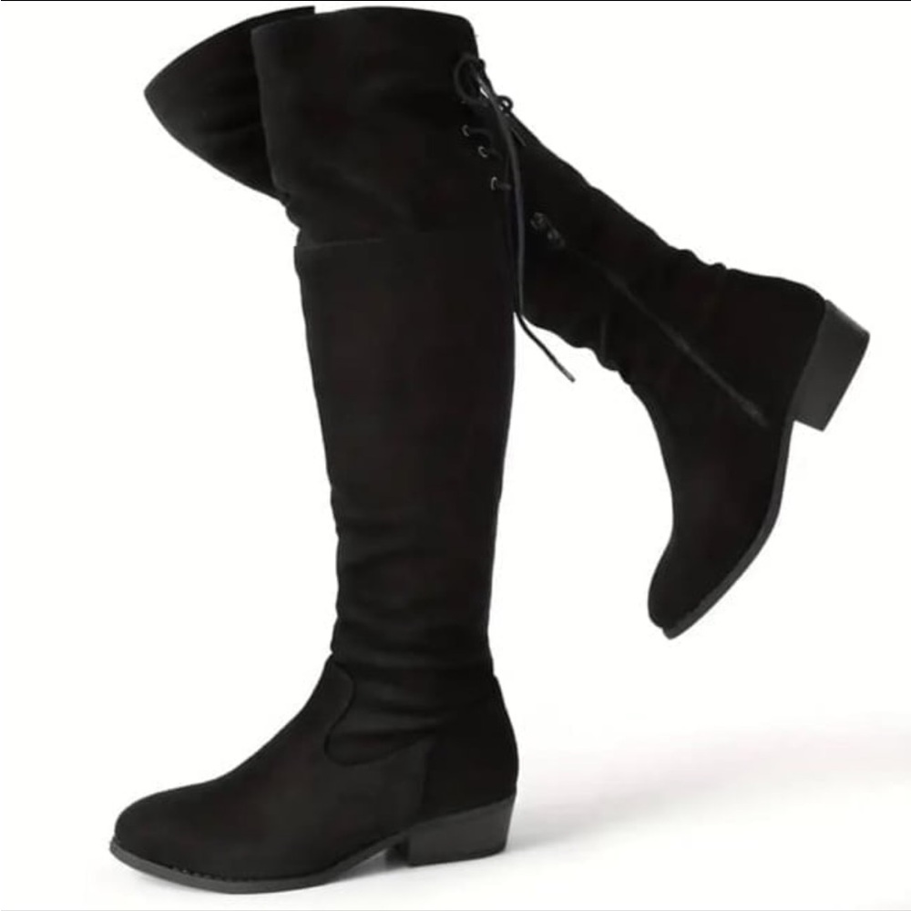 Hawkwell Women’s Over-the-Knee Flat Heel Thigh High Boots